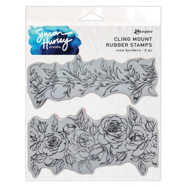 Simon Hurley create. Cling Stamp Rose Borders