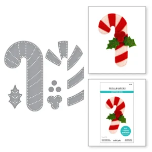 Felt Candy Cane Etched Dies