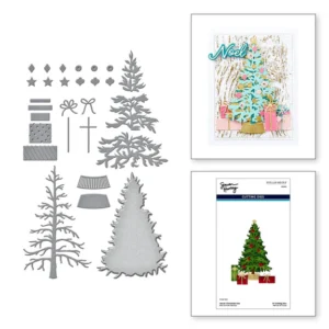 Classic Christmas Tree Etched Dies by Simon Hurley