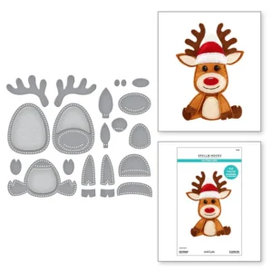 Felt Reindeer Etched Dies