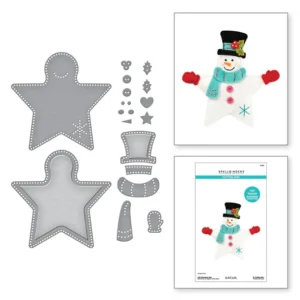 Felt Snowman Star Etched Dies