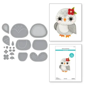 Felt Snowy Owl Etched Dies