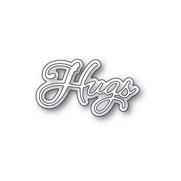Poppystamps Craft Die – Hugs Moonlight Script 2600