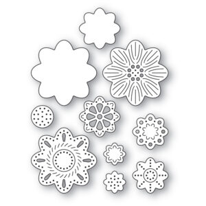 Poppystamps Craft Die – Nordic Flower Heads 2603