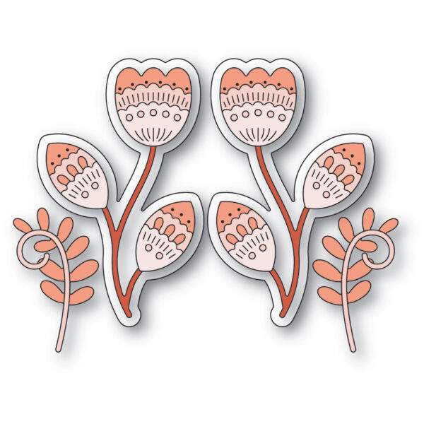 Poppystamps Craft Die – Nordic Fancy Blossoms 2604