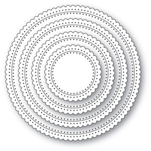 Poppystamps Craft Die – Scallop Pinpoint Rings 2609