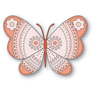 Poppystamps Craft Die – Nordic Floral Butterfly 2611