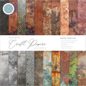 Craft Consortium Double-Sided Paper Pad 12"X12" -- Metal Textures