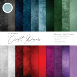 Craft Consortium Double-Sided Paper Pad 12"X12" -- Grunge, Dark Tones