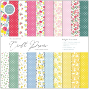 Craft Consortium Double-Sided Paper Pad 12"X12" -- Bright Blooms