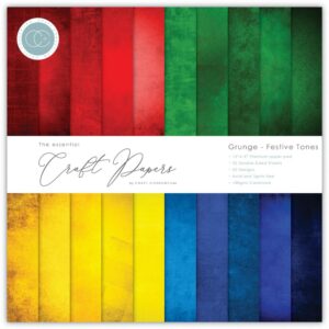 Craft Consortium Double-Sided Paper Pad 12"X12" -- Grunge, Festive Tones