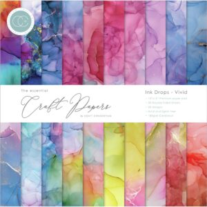 Craft Consortium Double-Sided Paper Pad 12"X12" -- Ink Drops, Vivid