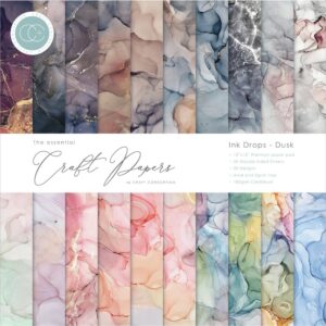 Craft Consortium Double-Sided Paper Pad 12"X12" -- Ink Drops, Dusk