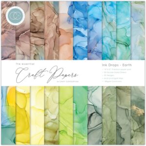 Craft Consortium Double-Sided Paper Pad 12"X12" -- Ink Drops, Earth