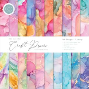 Craft Consortium Double-Sided Paper Pad 12"X12" -- Ink Drops, Candy