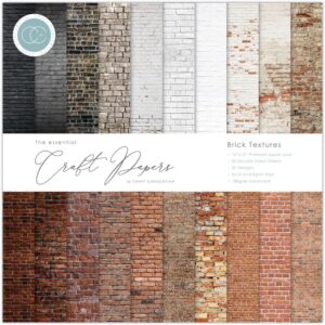 Craft Consortium Double-Sided Paper Pad 12"X12" -- Brick Textures