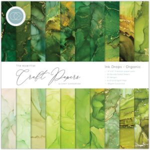 Craft Consortium Double-Sided Paper Pad 12"X12" 30/Pkg -- Ink Drops, Organic