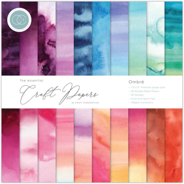 Craft Consortium Double-Sided Paper Pad 12"X12" -- Ombre