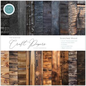 Craft Consortium Double-Sided Paper Pad 12"X12" -- Scorched Wood