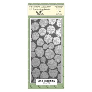 Lisa Horton Crafts Embossing Folder -- Log Slices