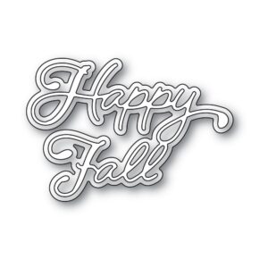 Poppystamps Craft Die – Happy Fall Moonlight Script 2597