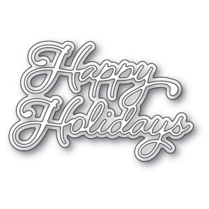 Poppystamps Craft Die – Happy Holidays Moonlight Script 2598