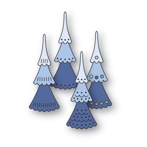 Poppystamps Craft Die – Nordic Wispy Trees 2626