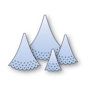 Poppystamps Craft Die – Nordic Dimpled Tree Toppers 2629