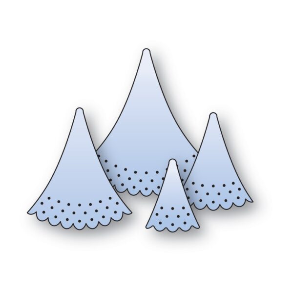 Poppystamps Craft Die – Nordic Dimpled Tree Toppers 2629