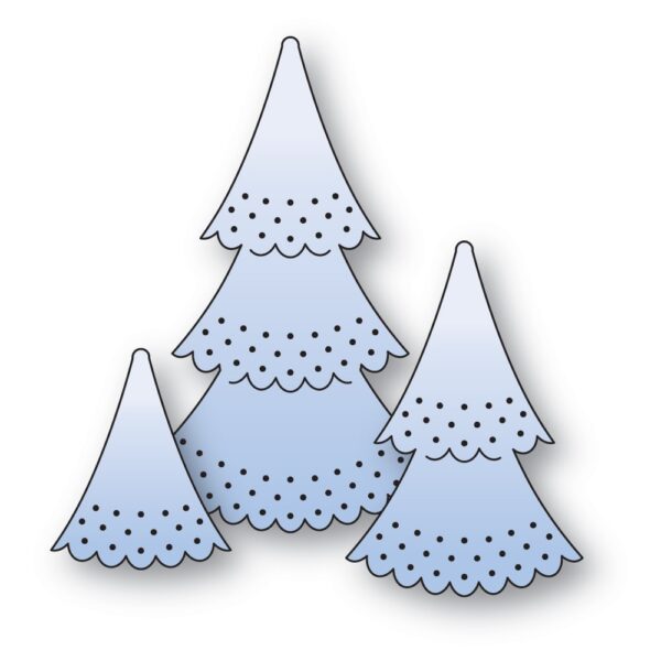 Poppystamps Craft Die – Nordic Dimple Trees 2635