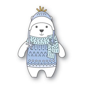 Poppystamps Craft Die – Nordic Bundled Bear 2643