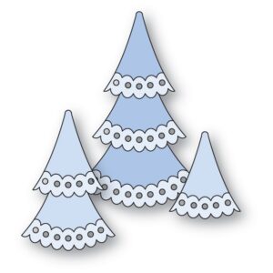 Poppystamps Craft Die – Nordic Frilly Trees 2647