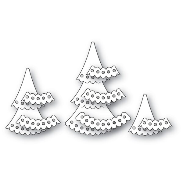 Poppystamps Craft Die – Nordic Frilly Trees 2647 - Image 2