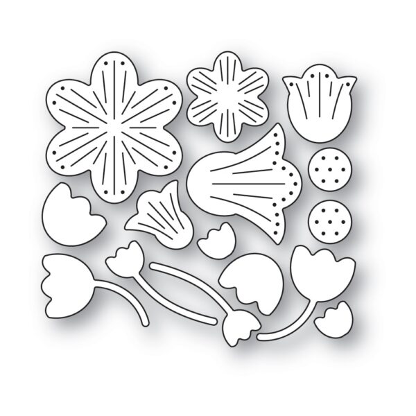 Poppystamps Craft Die – Nordic Drifting Flowers 2649 - Image 2