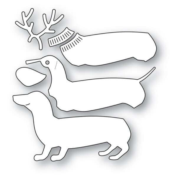 Poppystamps Craft Die – Antler Dachshund 2651 - Image 2