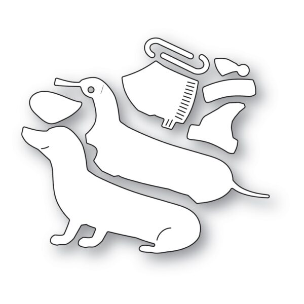 Poppystamps Craft Die – Sitting Dachshund 2652 - Image 2