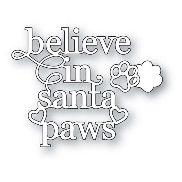 Poppystamps Craft Die – Believe in Santa Paws 2656 - Image 2