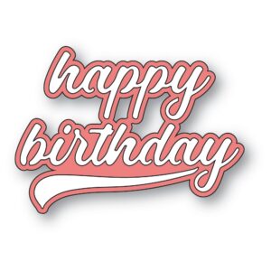 Poppystamps Craft Die – Happy Birthday Streamer Script 2668