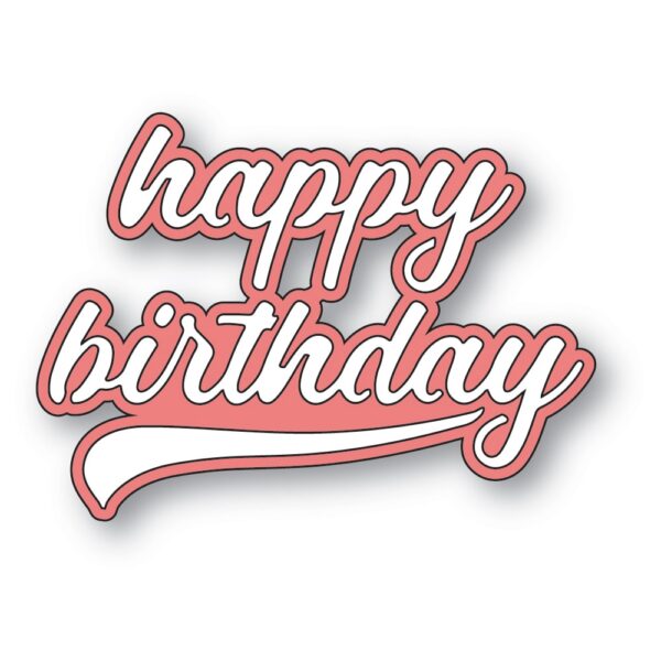 Poppystamps Craft Die – Happy Birthday Streamer Script 2668