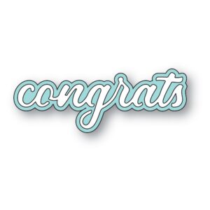 Poppystamps Craft Die – Congrats Streamer Script 2669