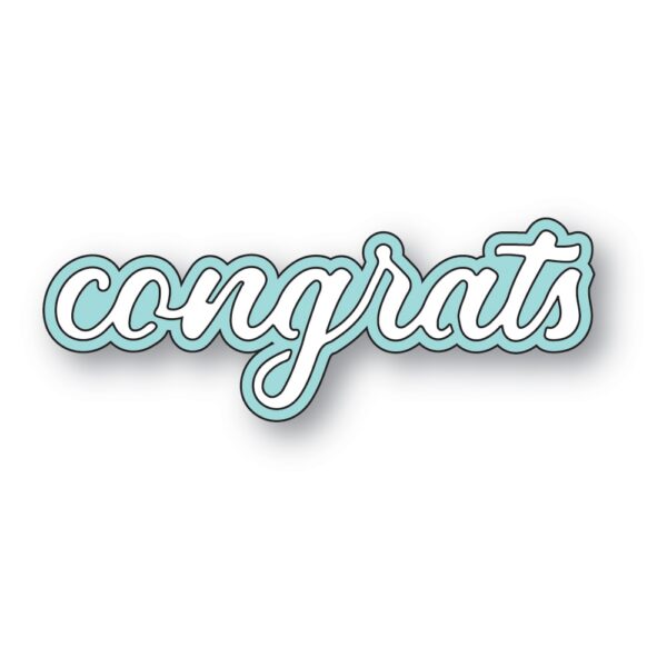 Poppystamps Craft Die – Congrats Streamer Script 2669