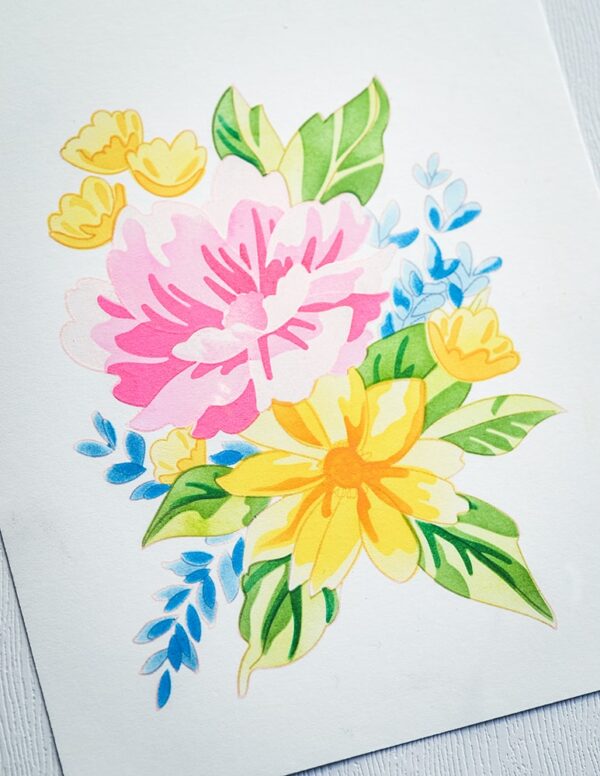 Memory Box Stencil Set -- Breezy Bouquet 88618