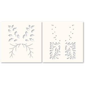 Memory Box Stencil Set -- Holly & Branches
