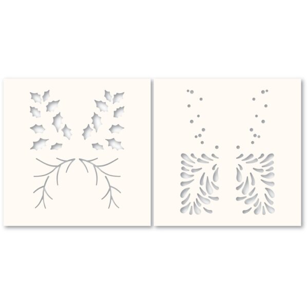 Memory Box Stencil Set -- Holly & Branches