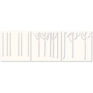 Memory Box Stencil Set -- Narrow Tree Trunks