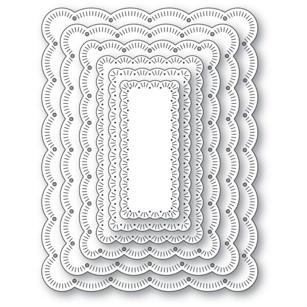 Memory Box Die – Fringed Scalloped Frame Set 94842