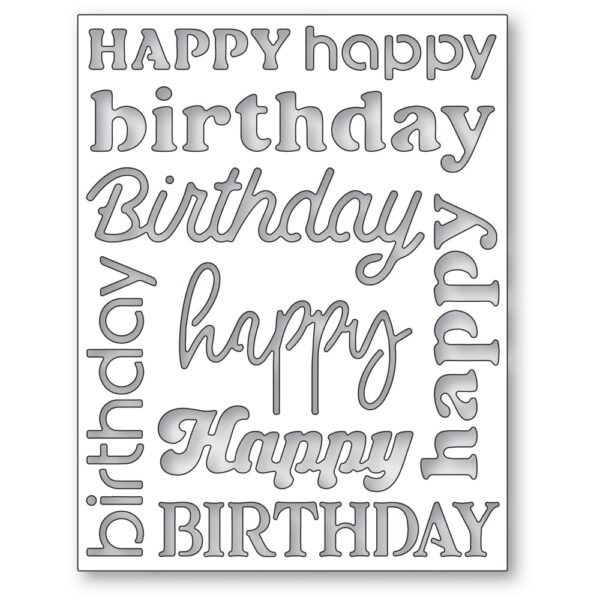 Memory Box Die – Happy Birthday Background Plate 94857