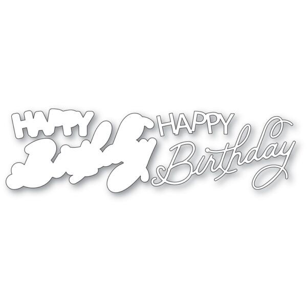 Memory Box Die – Happy Birthday Celebration Script 94866 - Image 2