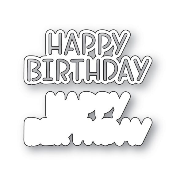 Memory Box Die – Happy Birthday Marker Script 94870 - Image 2