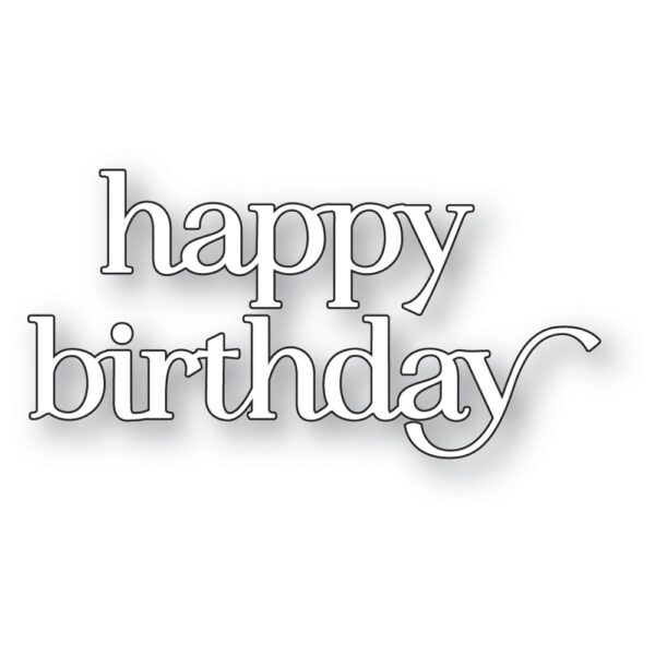 Memory Box Die – Happy Birthday Chic Script 94871